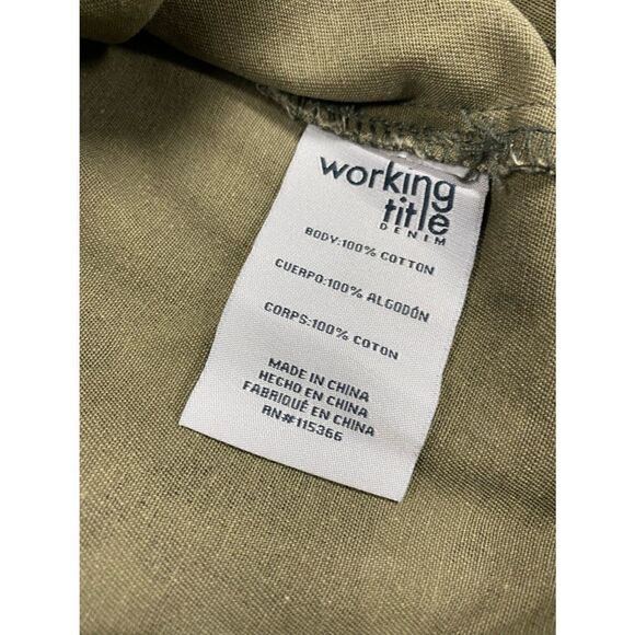 Working Title Denim Camo Frayed Crop Jacket Size Medium NWT - Picture 5 of 6